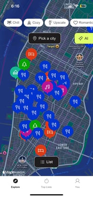 Screenshot of the Vela app, built with Bubble's no-code AI app builder.