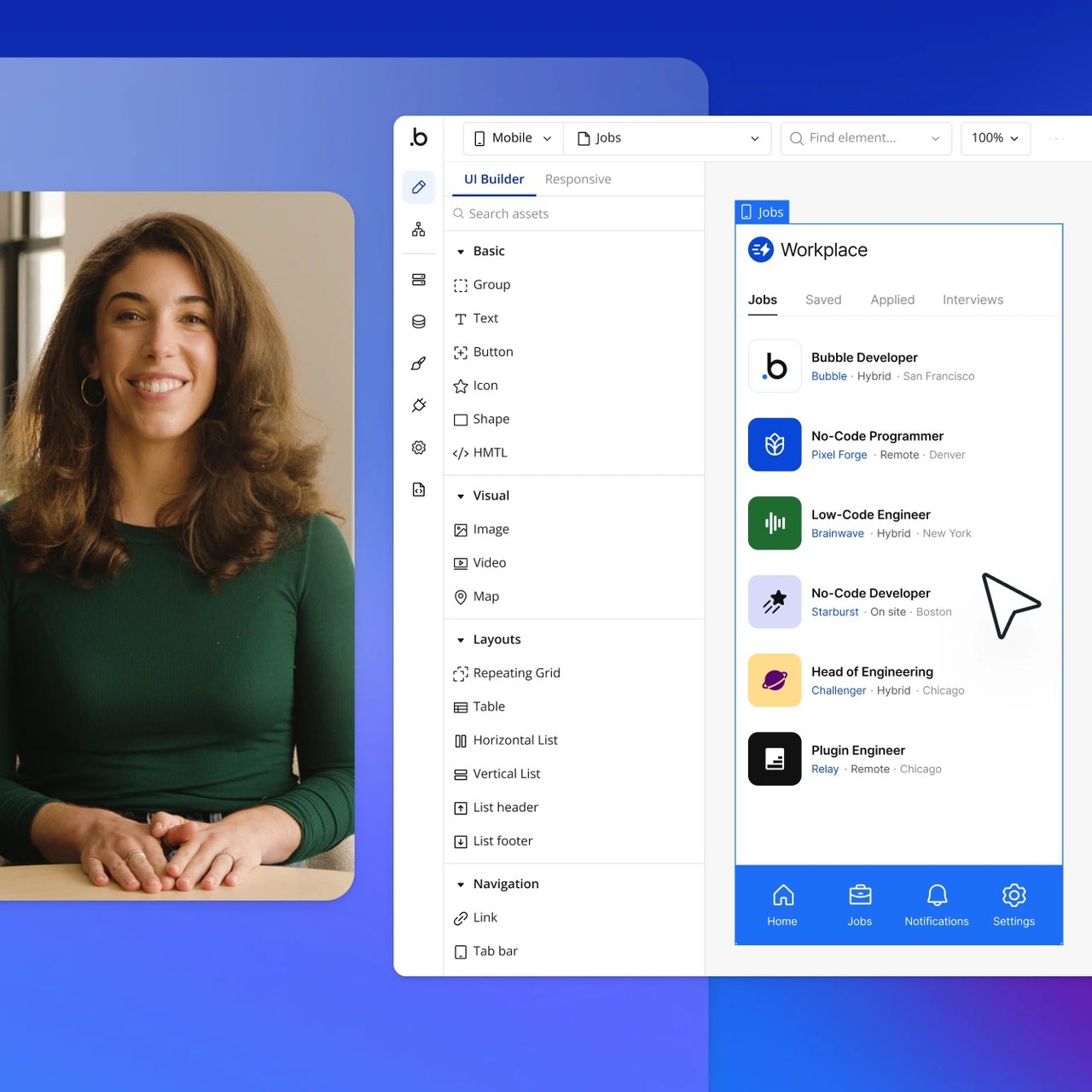 AI tools for building apps without coding
