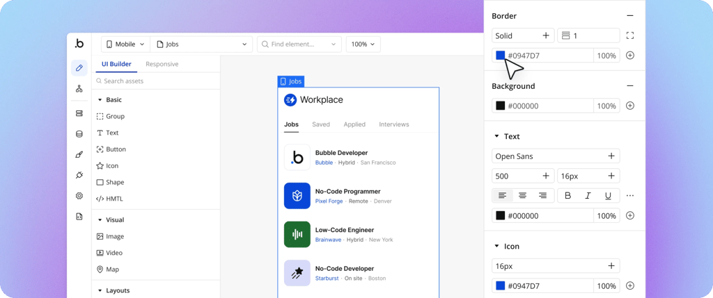 No-Code App Builder: Full Platform Features | Bubble